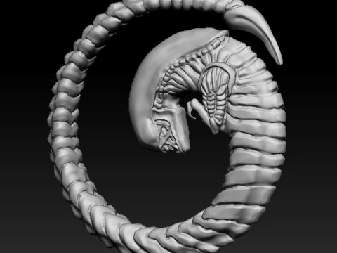 Ciondolo alieno per stampa 3D STL Modello 3D