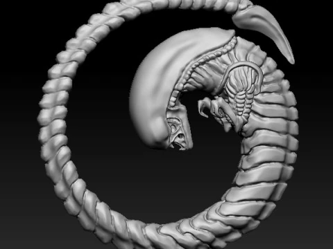 Ciondolo alieno per stampa 3D STL Modello 3D