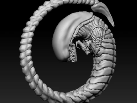 Ciondolo alieno per stampa 3D STL Modello 3D