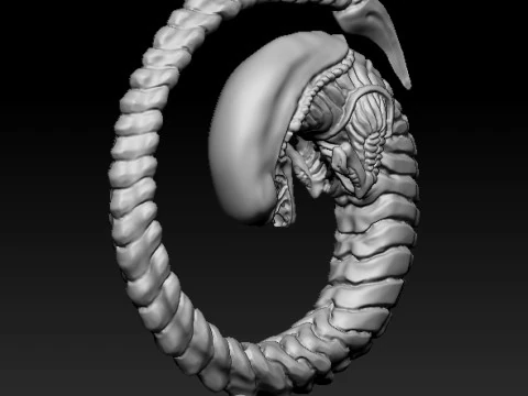 Ciondolo alieno per stampa 3D STL Modello 3D