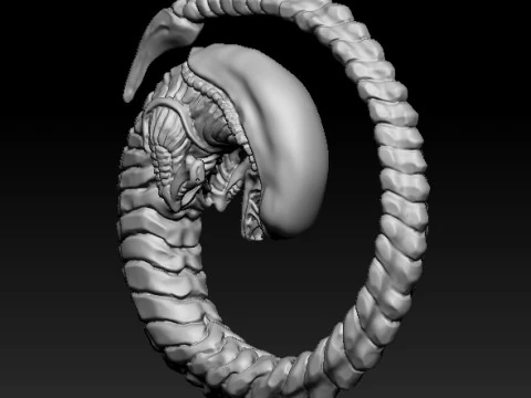 Ciondolo alieno per stampa 3D STL Modello 3D