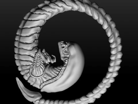 Ciondolo alieno per stampa 3D STL Modello 3D