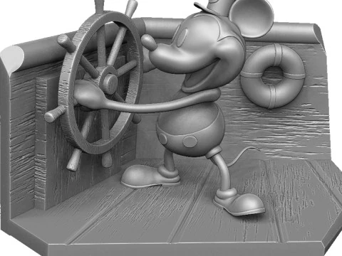 Collection Mickey and Minnie Mouse for 3D Printing Stl 3D Model