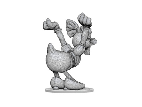 Daisy Duck for 3D printing STL Model Cetak 3D