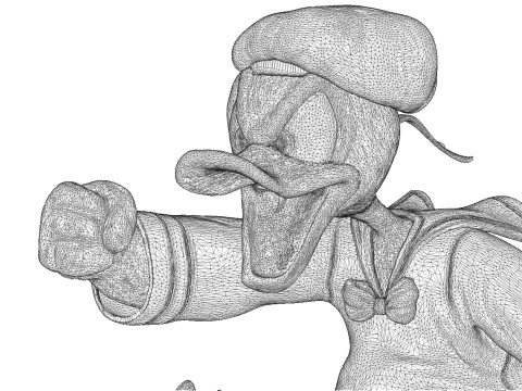 Donald Duck for 3D Printing Stl 3D Baskı Modeli