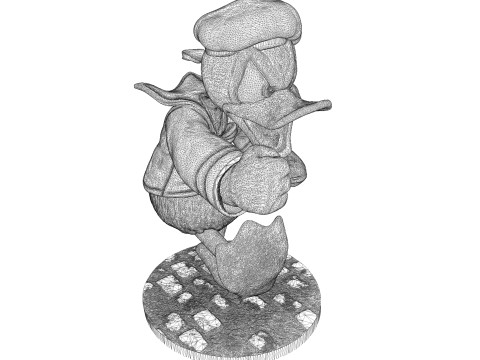 Donald Duck for 3D Printing Stl 3D Baskı Modeli