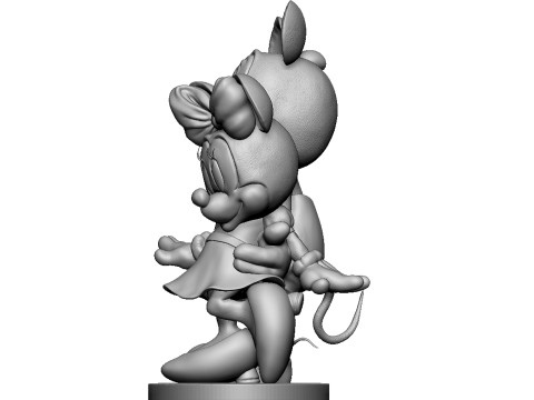 Mickey and Minnie Mouse for 3D Printing Stl 3Dプリントモデル