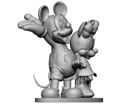 Микки и Минни Маус для 3D-печати Stl 3D Принт Модель