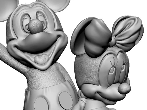 Микки и Минни Маус для 3D-печати Stl 3D Принт Модель