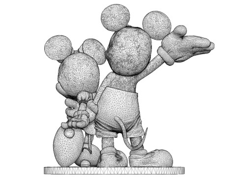 Mickey and Minnie Mouse for 3D Printing Stl 3Dプリントモデル
