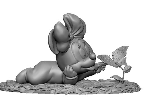 Baby Minnie Mouse for 3D printing 3Dプリントモデル
