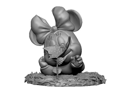 Baby Minnie Mouse for 3D printing 3Dプリントモデル