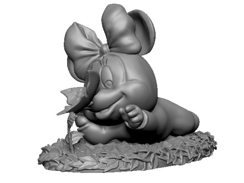 Baby Minnie Mouse for 3D printing 3Dプリントモデル