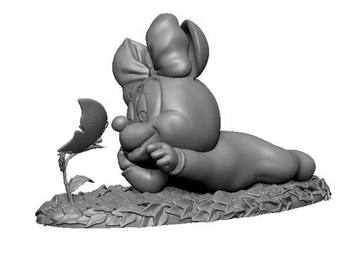 Baby Minnie Mouse for 3D printing 3Dプリントモデル