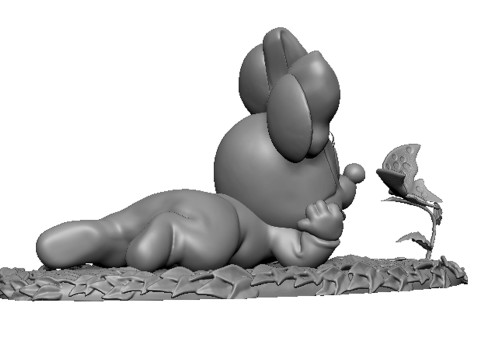 Baby Minnie Mouse for 3D printing 3Dプリントモデル