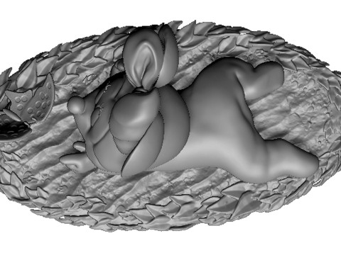 Baby Minnie Mouse for 3D printing 3Dプリントモデル
