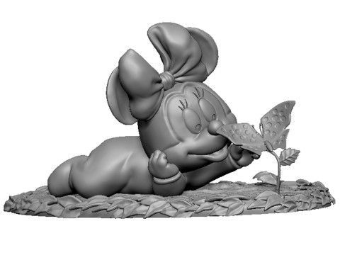 Baby Minnie Mouse for 3D printing 3Dプリントモデル