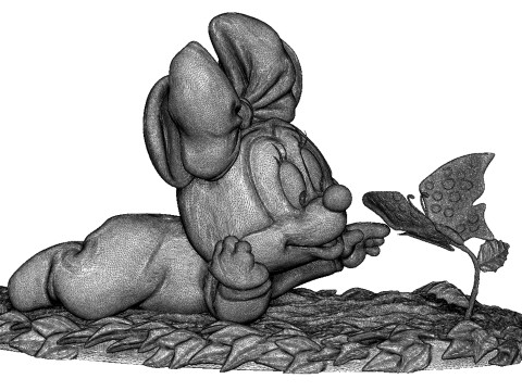 Baby Minnie Mouse for 3D printing 3Dプリントモデル