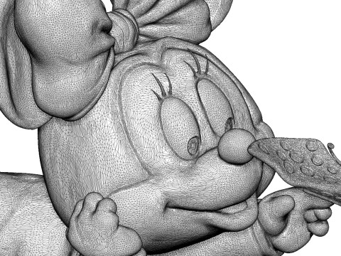 Baby Minnie Mouse for 3D printing 3Dプリントモデル