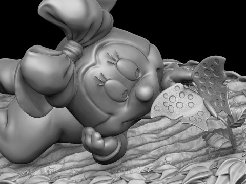 Baby Minnie Mouse for 3D printing 3Dプリントモデル