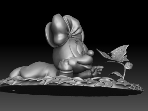 Baby Minnie Mouse for 3D printing 3Dプリントモデル