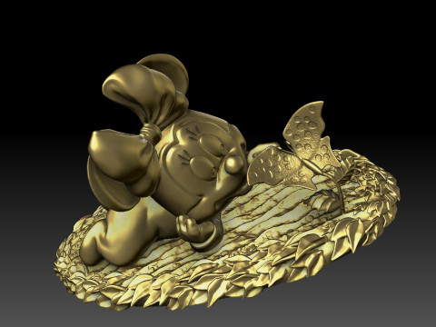 Baby Minnie Mouse for 3D printing 3Dプリントモデル