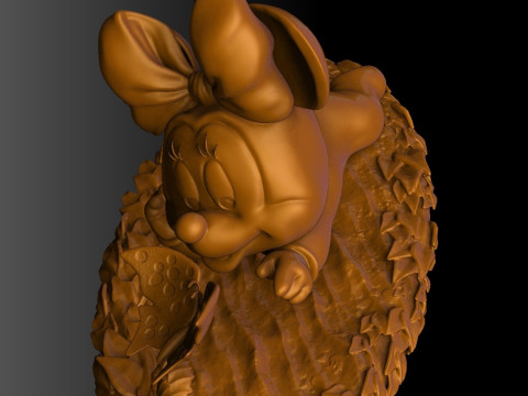 Baby Minnie Mouse for 3D printing 3Dプリントモデル