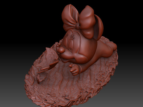 Baby Minnie Mouse for 3D printing 3Dプリントモデル