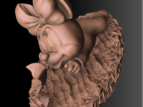 Baby Minnie Mouse for 3D printing 3Dプリントモデル