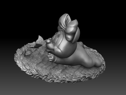 Baby Minnie Mouse for 3D printing 3Dプリントモデル