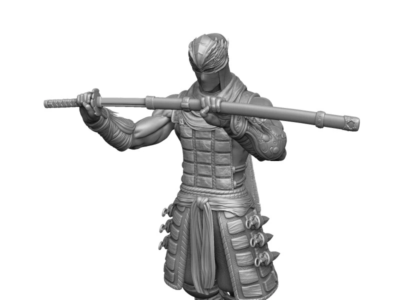 RYU HAYABUSA Ninja Gaiden with a sword for 3D printing STL 3D Print Model .c4d .max .obj .3ds .fbx .stl .blend 