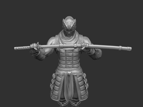 RYU HAYABUSA Ninja Gaiden with a sword for 3D printing STL 3D 打印模型