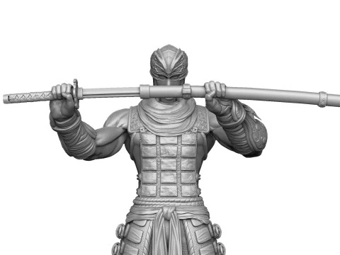 RYU HAYABUSA Ninja Gaiden with a sword for 3D printing STL 3D Print Model