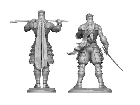 RYU HAYABUSA Ninja Gaiden with a sword 2 options for 3D printing STL 3D Print Model