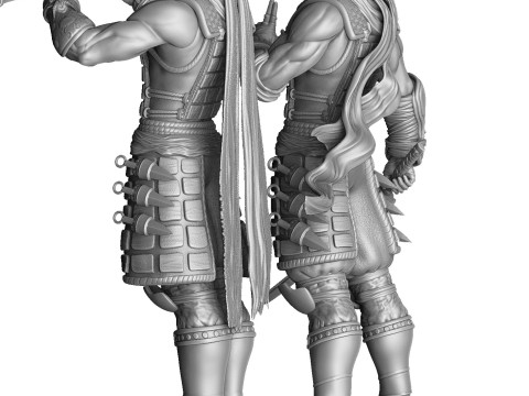 RYU HAYABUSA Ninja Gaiden with a sword 2 options for 3D printing STL 3D प्रिंट मॉडल