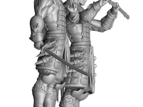 RYU HAYABUSA Ninja Gaiden with a sword 2 options for 3D printing STL 3D प्रिंट मॉडल
