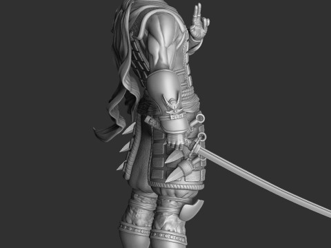 RYU HAYABUSA Ninja Gaiden with a sword 2 options for 3D printing STL 3D प्रिंट मॉडल