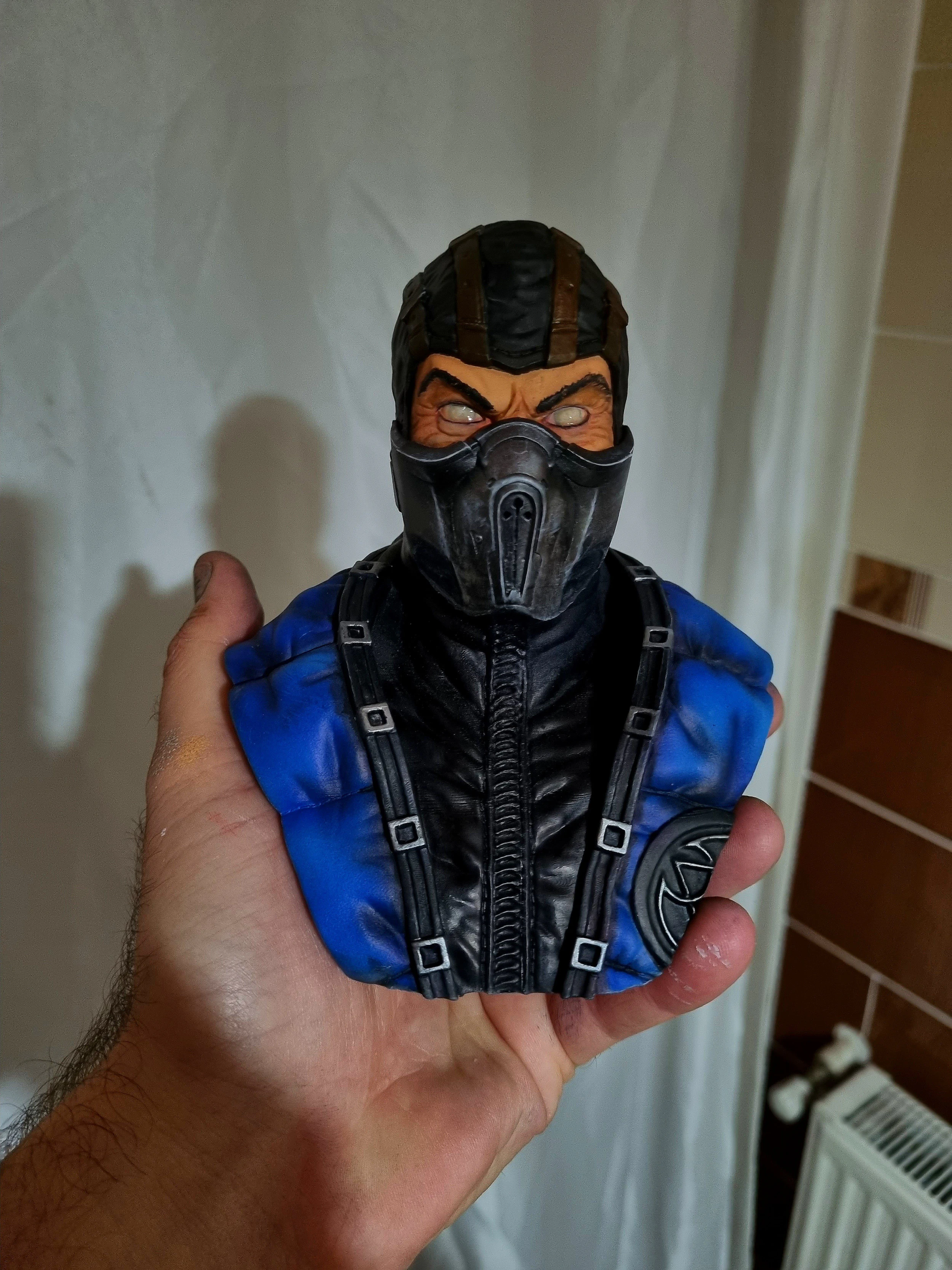 Sub-Zero bust 1 in Mortal Kombat for 3D printing STL 3D Print Model .c4d .max .obj .3ds .fbx .stl .blend 