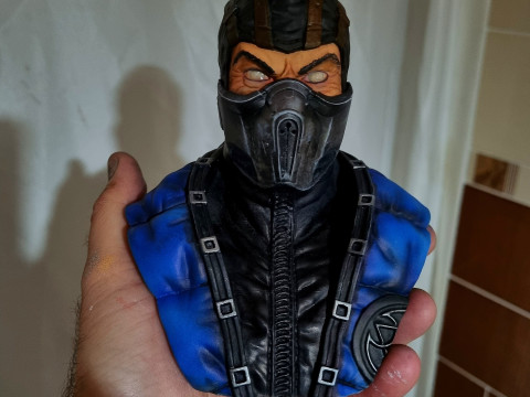 Sub-Zero bust 1 in Mortal Kombat for 3D printing STL 3Dプリントモデル