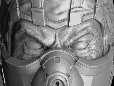 Sub-Zero bust 1 in Mortal Kombat for 3D printing STL Modèles 3D en vedette