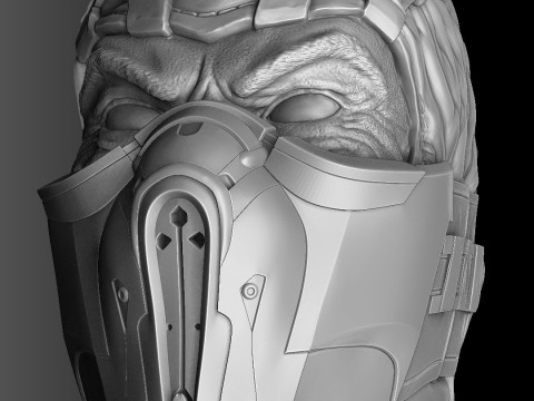 Sub-Zero bust 1 in Mortal Kombat for 3D printing STL Modèles 3D en vedette