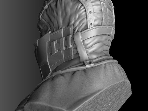 Sub-Zero bust 1 in Mortal Kombat for 3D printing STL Modèles 3D en vedette