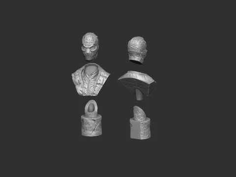 Sub-Zero bust 1 in Mortal Kombat for 3D printing STL 3D Print Model