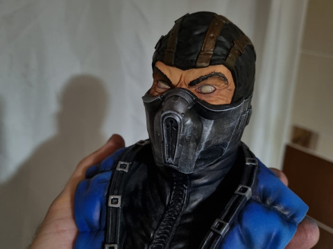 Sub-Zero bust 1 in Mortal Kombat for 3D printing STL Modèles 3D en vedette