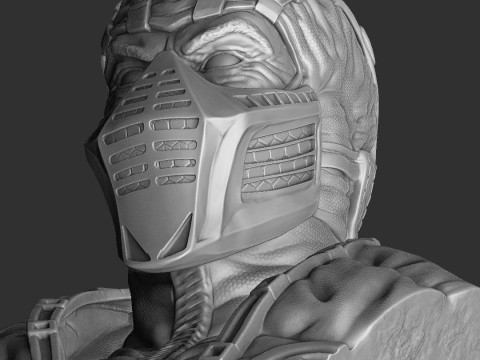 Sub-Zero bust 2 in Mortal Kombat for 3D printing STL 3D Принт Модель