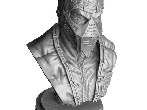 Sub-Zero bust 2 in Mortal Kombat for 3D printing STL 3D Принт Модель