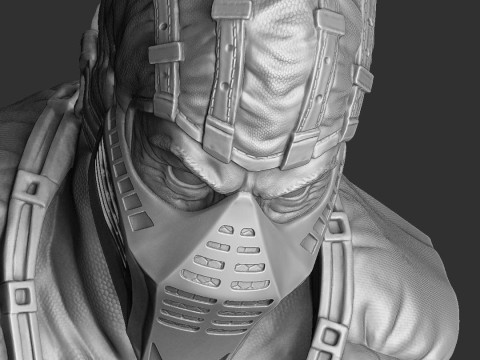 Sub-Zero bust 2 in Mortal Kombat for 3D printing STL 3D Принт Модель