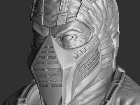 Sub-Zero bust 2 in Mortal Kombat for 3D printing STL 3D Принт Модель