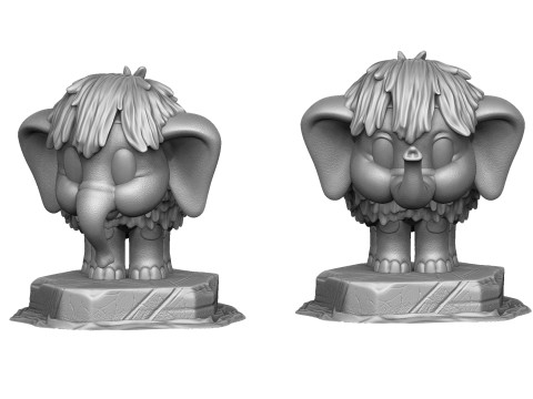 Baby mammoth 4 options for 3D printing STL Modelo de impresión 3D
