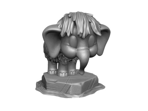 Baby mammoth 4 options for 3D printing STL Modelo de impresión 3D